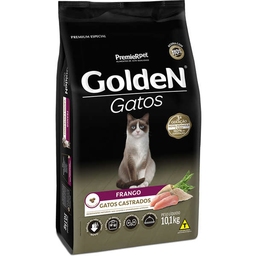Ração Golden Gato Adulto Castrado - Frango - 10,1kg - 1