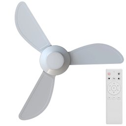 Ventilador Teto Mistral Branco 3 Pás Controle Remoto Lâmpada Led Silencioso Inverter Bivolt Ventisol - 1
