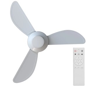 Ventilador Teto Mistral Branco 3 Pás Controle Remoto Lâmpada Led Silencioso Inverter Bivolt Ventisol