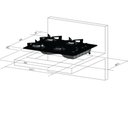 Ver mais imagens de Fogão Cooktop Fit Line 4 Bocas Gás Mesa Vidro Fischer Preto 26342-57175