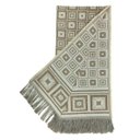 Ver imagem 2 de Xale Manta Sofá Protetora Decorativa Luxo Dupla Face Jacquard 1,40x1,70m Cairo Bege