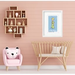 Quadro Pequeno Príncipe Selo - 60x48cm:moldura Branca - 1