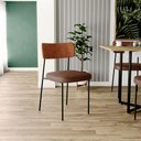 Ver imagem 2 de Cadeira para Cozinha Sala de Jantar Melina L02 Couríssimo Camel Couríssimo Marrom - Lyam Decor