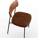 Ver imagem 3 de Cadeira para Cozinha Sala de Jantar Melina L02 Couríssimo Camel Couríssimo Marrom - Lyam Decor