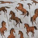 Ver imagem 4 de Edredom Mimos Solteiro Dupla Face Malha Manta Soft Cavalo - 100% Algodão