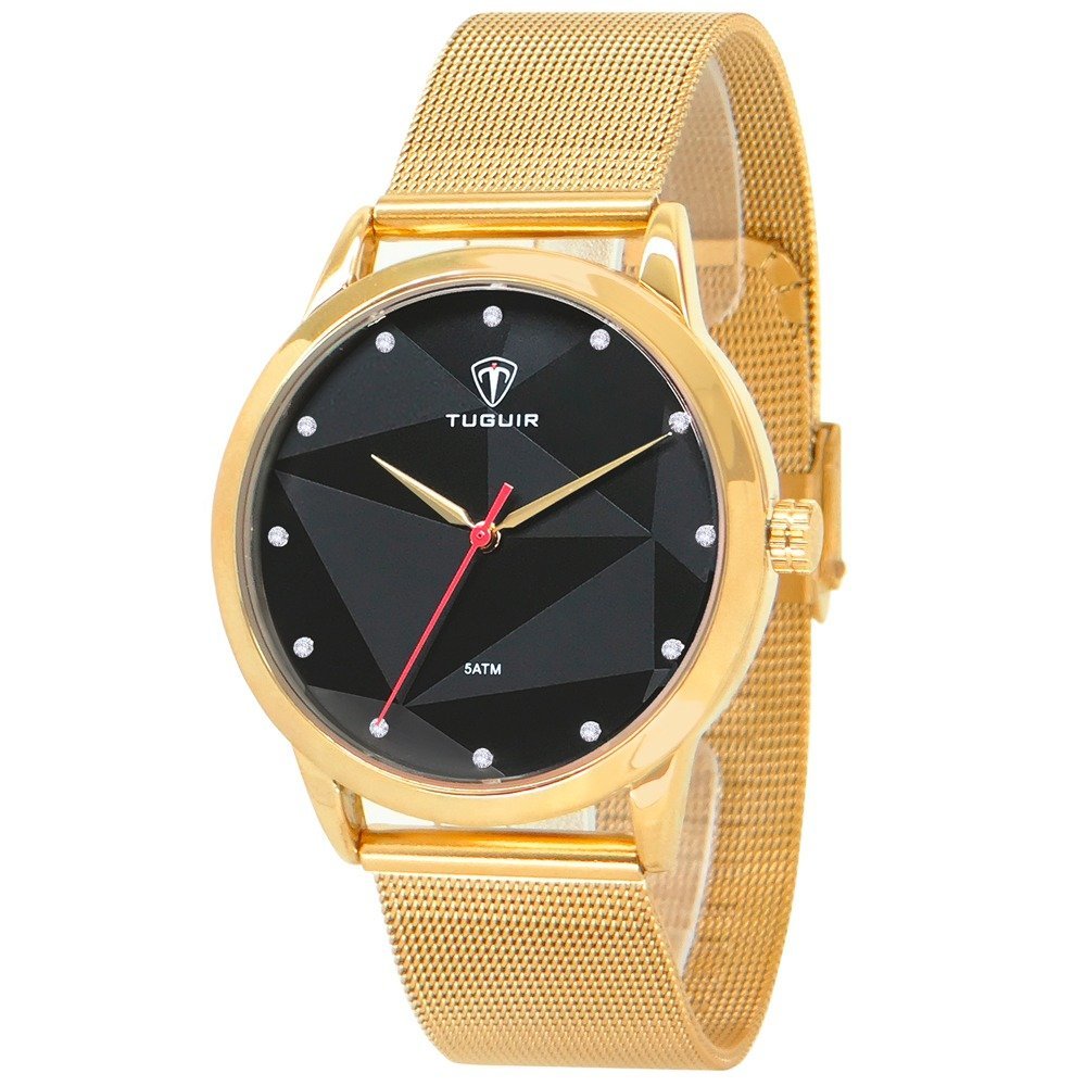 Relógio Feminino Tuguir Analógico Tg150 Dourado e Preto - 2