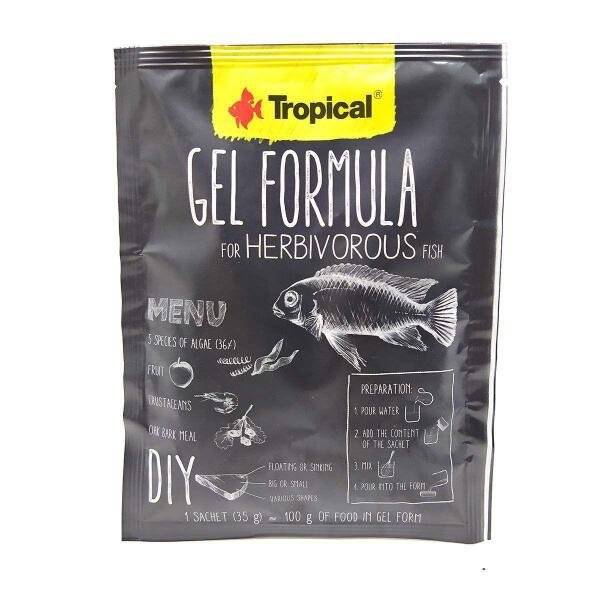 Ração Tropical Gel Formula Herbivorous Fish 35G - 1