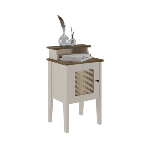 Mesa de Apoio Retangular Artely Charlote 4518 Pinho/Off White