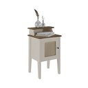Ver imagem 1 de Mesa de Apoio Retangular Artely Charlote 4518 Pinho/Off White