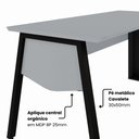 Ver imagem 5 de Mesa Gerente Dinâmica em L 2,00 m X 1,70 m com Tampo Chanfrado 45° Pés Cavalete e Armário