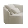 Divã Recamier Curvo Sala de Estar Inglaterra Lado Direito 200cm Linho Bege - Incasa Decor - 5