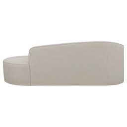 Divã Recamier Curvo Sala de Estar Inglaterra Lado Direito 200cm Linho Bege - Incasa Decor - 3