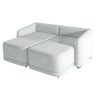 Sofá Cama Modulado Retrátil e Reclinável Decorativo Varsóvia 216cm Veludo Cinza G33 - Gran Belo - 5