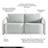 Sofá Cama Modulado Retrátil e Reclinável Decorativo Varsóvia 216cm Veludo Cinza G33 - Gran Belo - 3