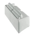 Ver imagem 7 de Sofá Cama Modulado Retrátil e Reclinável Decorativo Varsóvia 216cm Veludo Cinza G33 - Gran Belo