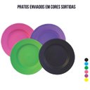 Ver imagem 2 de Kit 25 Pratos Plásticos Redondo Duro Refeições Sobremesa