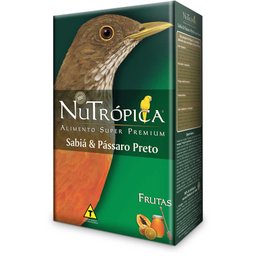 Ração Nutropica Sabia e Passáro Preto Frutas 300g - 1 Ração Nutropica Sabia e Passáro Preto Frutas 300g - 1