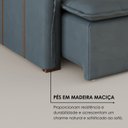 Ver mais imagens de Sofá Cama Retrátil em Madeira Eucalipto e Veludo 220cm Creta