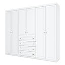 Ver imagem 4 de Berço Americano Unique Branco Soft Eco Wood - Matic e Guarda Roupa Casal Americano 6 Portas Branco H