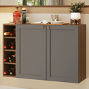 Ver imagem 1 de Buffet Aparador com Adega 100cm 2 Portas Rustic/Cinza Vik Madesa 16