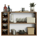 Ver imagem 5 de Buffet Aparador com Adega 100cm 2 Portas Rustic/Cinza Vik Madesa 16