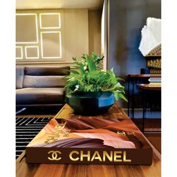 Caixa Livro Decorativo Porta Objetos Chanel Tons Terrosos em MDF 24x32x5cm - 4