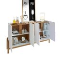 Ver imagem 4 de Buffet Lizz 190 Cm Cor:branco/cedro