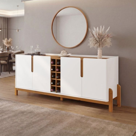 Buffet Lizz 190 cm Cor:Branco/Cedro
