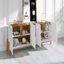 Ver imagem 3 de Buffet Lizz 190 Cm Cor:branco/cedro
