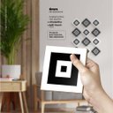 Ver imagem 3 de Geométrico Quadrado Positivo e Negativo - Quadros ou Placas Modulares com 12 Peças