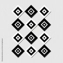 Ver imagem 1 de Geométrico Quadrado Positivo e Negativo - Quadros ou Placas Modulares com 12 Peças