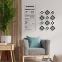 Ver imagem 2 de Geométrico Quadrado Positivo e Negativo - Quadros ou Placas Modulares com 12 Peças