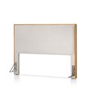 Ver imagem 3 de Cabeceira Casal Estofada Emerie 140 Cm - Natural C/ Bouclê Off White