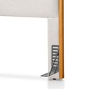 Ver imagem 5 de Cabeceira Casal Estofada Emerie 140 Cm - Natural C/ Bouclê Off White
