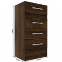 Ver imagem 3 de Comoda Suprema 4 Gavetas Cacau