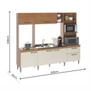 Ver imagem 2 de Cozinha Compacta Completa 245cm Lívia Soluzione Móveis