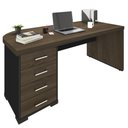 Ver mais imagens de Mesa para Escritório 4 Gavetas Lado Esquerdo 180cm Tamburato Executiva A06 Marrom/Preto - Mpozenato