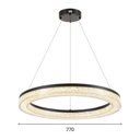Ver imagem 3 de Lustre Pendente Astraled Kiwo Pl-9750 Preto Led Bivolt