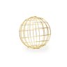 Escultura Esfera em Metal Dourado G - 1