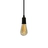 Luminária de Teto Pendente Lustre Simples Preto Plástico Soquete E27 - 2
