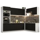 Ver imagem 3 de Armário de Cozinha Completa de Canto 479cm Branco Preto Agata Madesa 01
