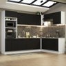 Armário de Cozinha Completa de Canto 479cm Branco Preto Agata Madesa 01 - 2