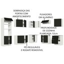 Ver imagem 5 de Armário de Cozinha Completa de Canto 479cm Branco Preto Agata Madesa 01
