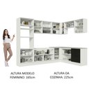 Ver imagem 6 de Armário de Cozinha Completa de Canto 479cm Branco Preto Agata Madesa 01