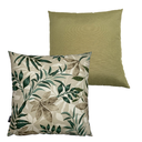 Ver imagem 1 de Almofadas Cheias Impermeável Antimofo Antiácaro Área Externa Kit 2 45CMX45CM:Folha Verde e Verde Oli