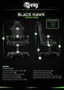 Ver mais imagens de Cadeira Gamer Black Hawk Relinável Preto - Elg