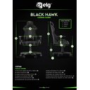 Ver mais imagens de Cadeira Gamer Black Hawk Relinável Preto - Elg