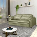 Ver imagem 1 de Sofá Decorativo Piece Bipartido Retrátil Sala de Estar 215cm Couro Fendi G58 - Gran Belo