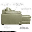 Ver imagem 3 de Sofá Decorativo Piece Bipartido Retrátil Sala de Estar 215cm Couro Fendi G58 - Gran Belo