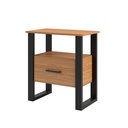 Ver imagem 2 de Mesa de Cabeceira com Gaveta e Nicho 60cm MDF e Pés Resistentes Design Moderno